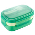1900ML Large Capacity Microwave Children Sealed Compartment Lunch Box(Green)