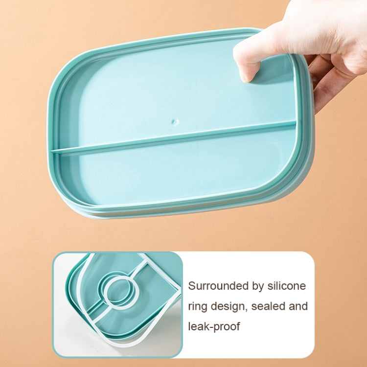 1900ML Large Capacity Microwave Children Sealed Compartment Lunch Box(Green)