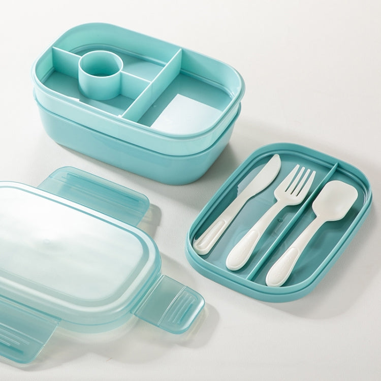 1900ML Large Capacity Microwave Children Sealed Compartment Lunch Box(Blue)