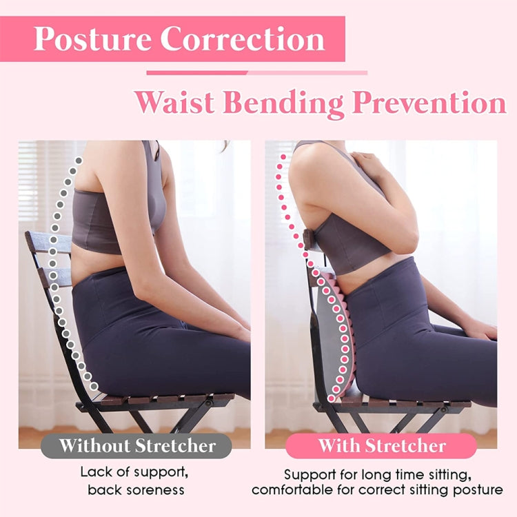 Lumbar Relaxing Massager Spinal Corrective Stretch Exercise Aid, Specification: Solid Color (Pink)