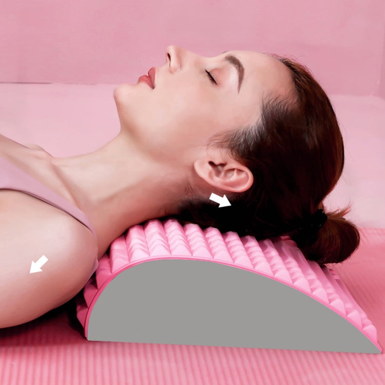 Lumbar Relaxing Massager Spinal Corrective Stretch Exercise Aid, Specification: Solid Color (Pink)