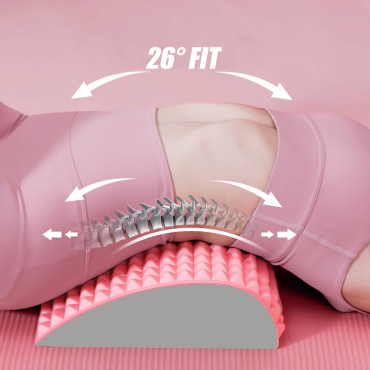 Lumbar Relaxing Massager Spinal Corrective Stretch Exercise Aid, Specification: Solid Color (Pink)