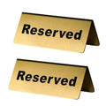 Stainless Steel Hotel Table Countertop Card Reservation Card (Gold)
