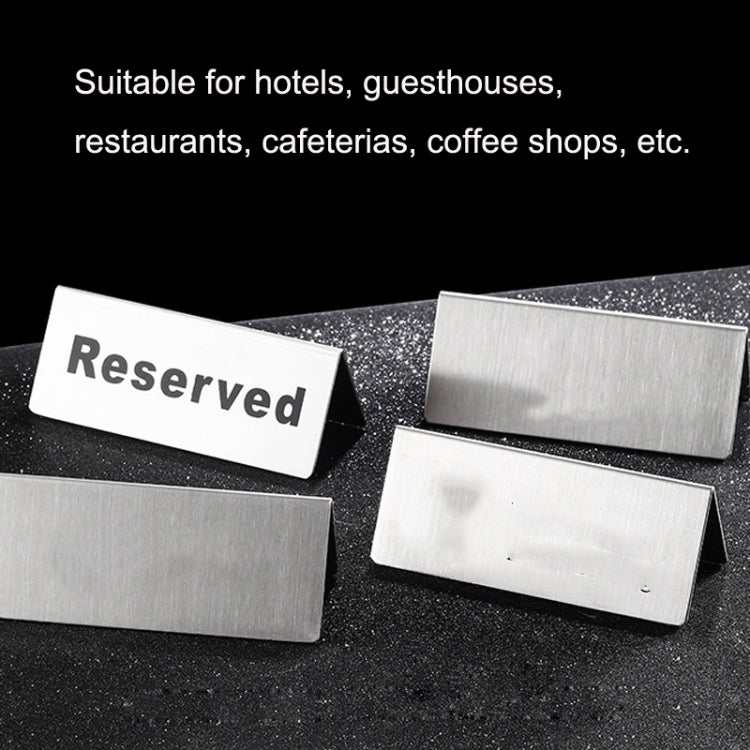 Stainless Steel Hotel Table Countertop Card No Smoking Card (Gold)