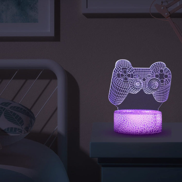 3D Game Handle Three-dimensional Colorful LED Lights, Style: Touch Black Base