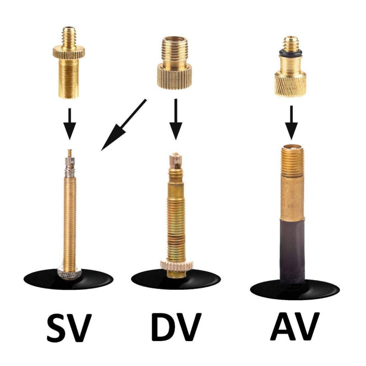 32 in 1 SV/AV/DV Bicycle Valve Adapter Set Bike Ball Pump Accessories