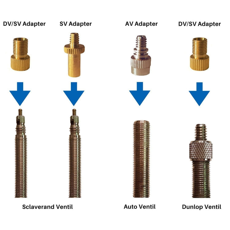 32 in 1 SV/AV/DV Bicycle Valve Adapter Set Bike Ball Pump Accessories