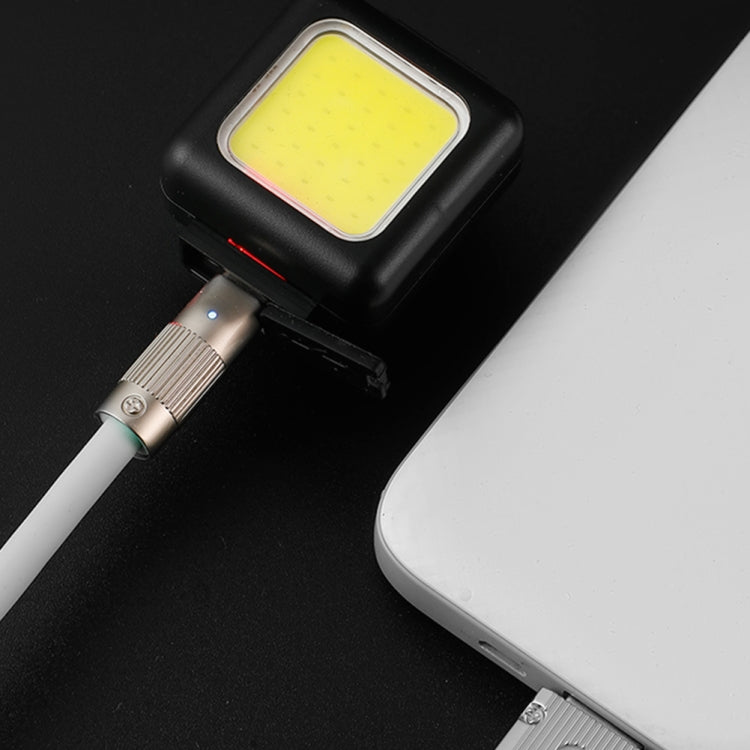 COB Lamp Beads Mini Mountain Bike Light USB Rechargeable Cycling Waterproof MTB Road Bike Lamp, Color: White Headlight+Red Taillight