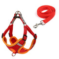 Pet Dog Harness Reflective Anti-break-off Vest-style Leash, Color: Suede Classic Red(L)