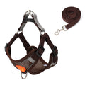 Pet Dog Harness Reflective Anti-break-off Vest-style Leash, Color: Mesh Coffee(M)