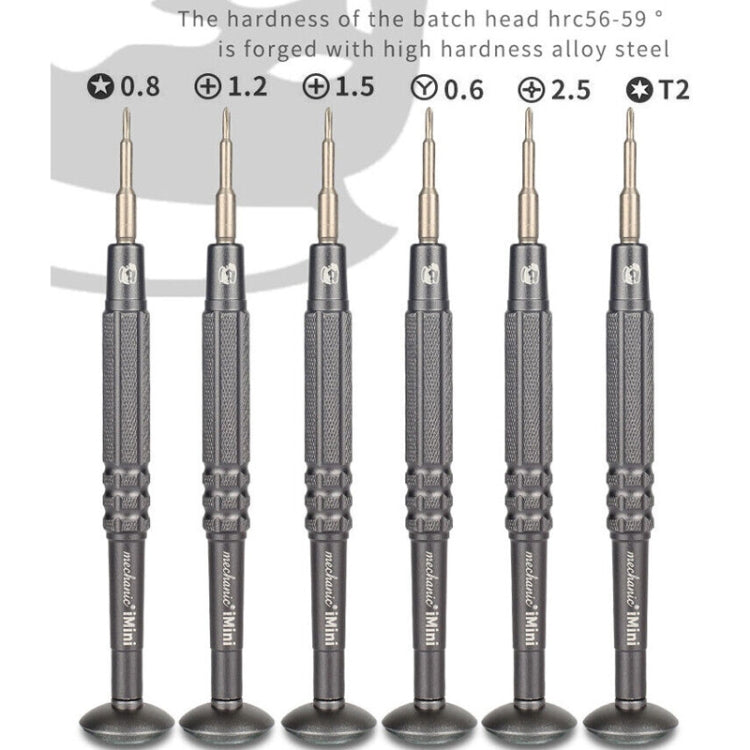 MECHANIC iMini Series Mobile Phone Repair Glasses Screw Batch Clock Tool, Series: Five Star 0.8