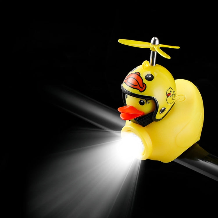 Yellow Duck Bike Bell Handlebar Headlight Car Ornaments Cycling Accessories Helmets Decor(Star Helmet White)