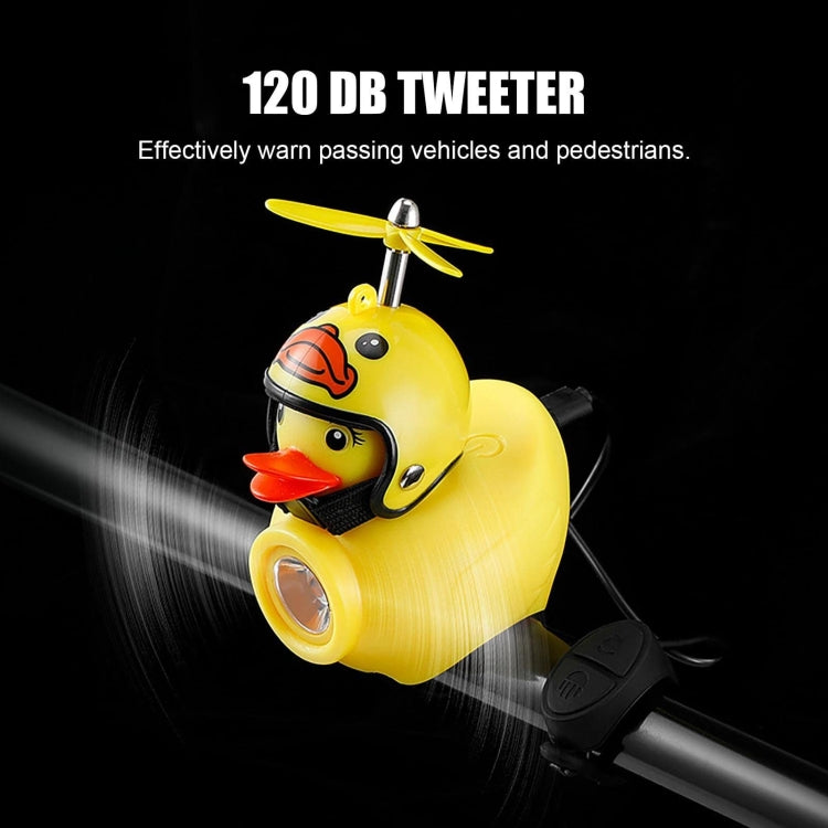 Yellow Duck Bike Bell Handlebar Headlight Car Ornaments Cycling Accessories Helmets Decor(Star Helmet White)