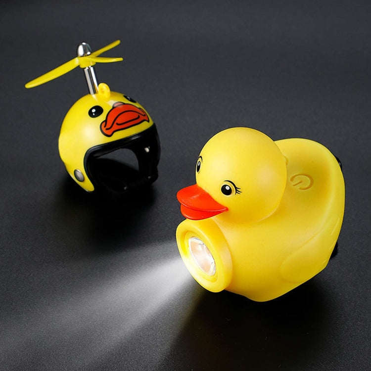 Yellow Duck Bike Bell Handlebar Headlight Car Ornaments Cycling Accessories Helmets Decor(Star Helmet Red)