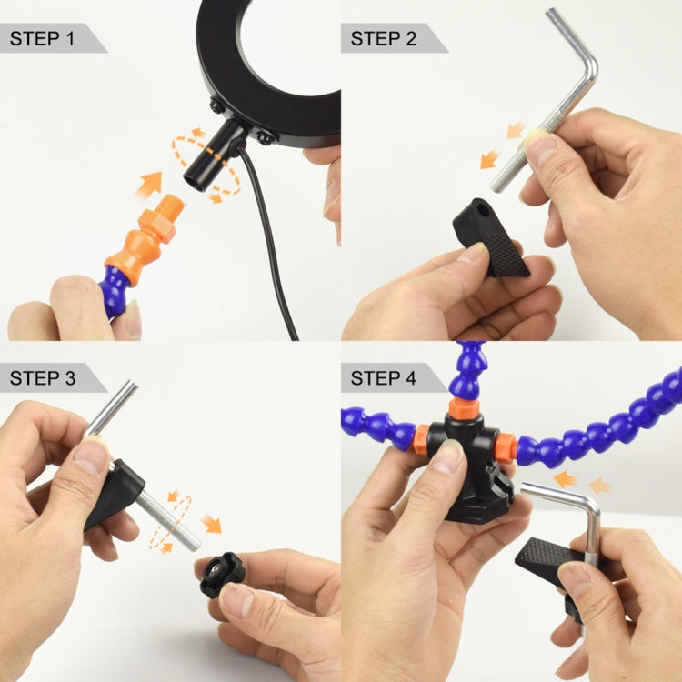 Phone PCB Circuit Board Repair Fixed Folder Welding Assisted DIY Model Clamping Tool, Style: 3 Claws (Black)