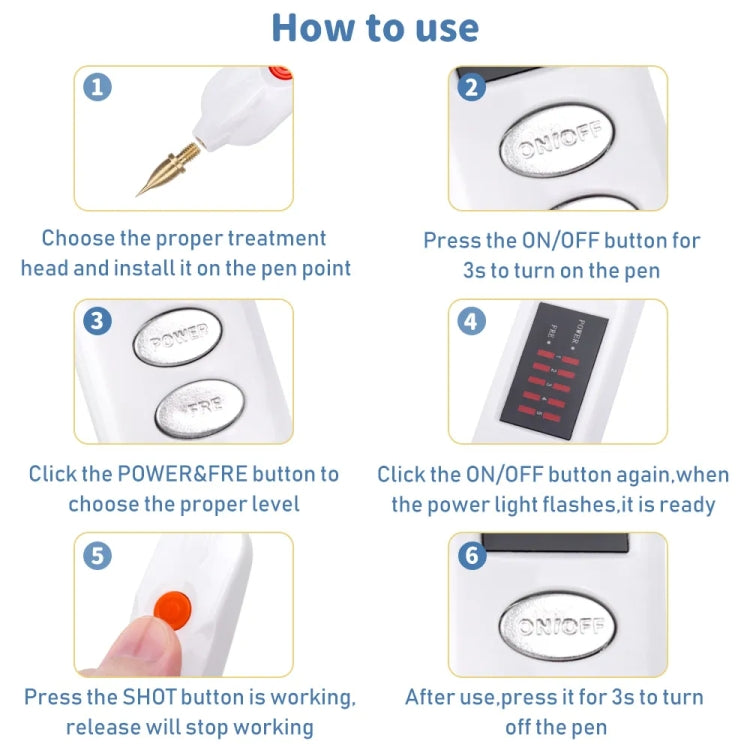 Spot Mole Pen Spot Removal Instrument Home Beauty Instrument, Spec: AU Plug-in Model(Silver)