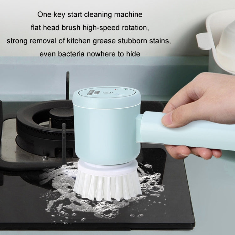 Multifunctional Handheld Wireless Folding Electric Cleaning Brush(Mint Green)