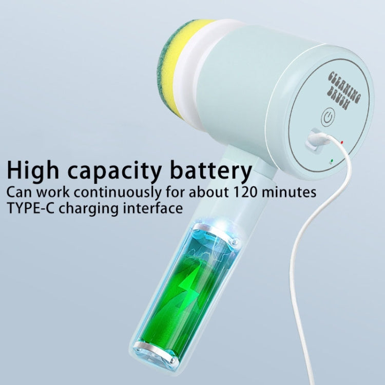 Multifunctional Handheld Wireless Folding Electric Cleaning Brush(Lemon Yellow)