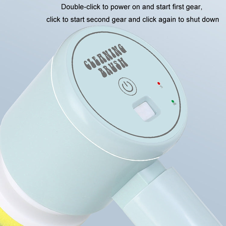 Multifunctional Handheld Wireless Folding Electric Cleaning Brush(Lemon Yellow)