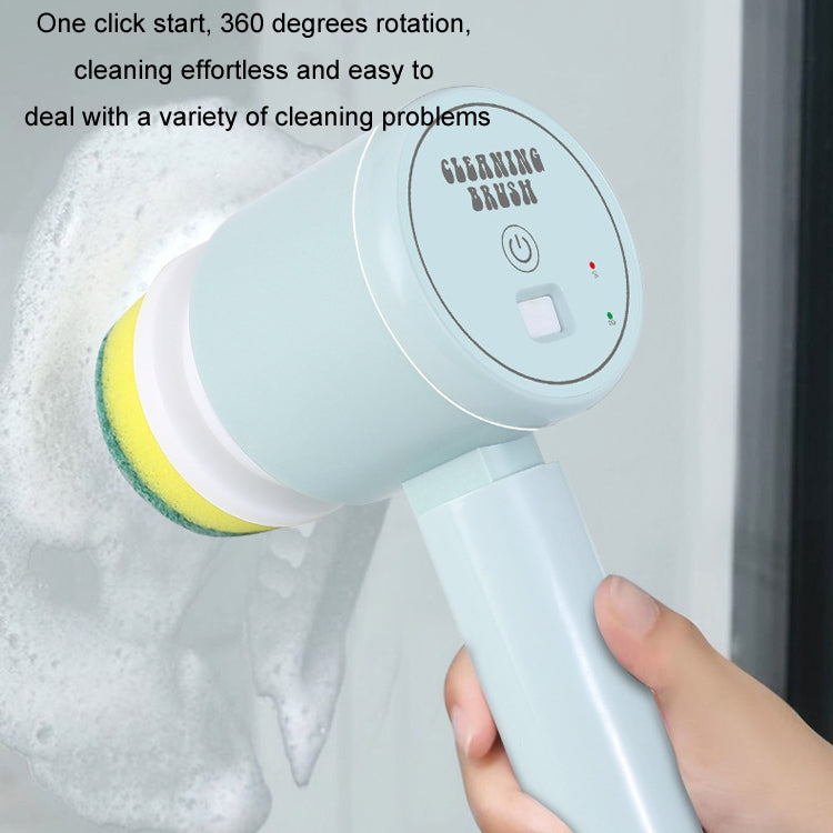 Multifunctional Handheld Wireless Folding Electric Cleaning Brush(Mint Green)