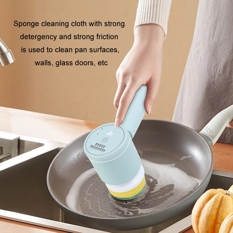 Multifunctional Handheld Wireless Folding Electric Cleaning Brush(Mint Green)