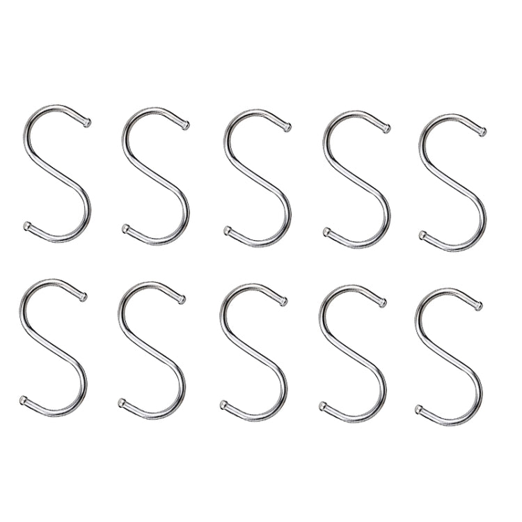 10pcs Large Multifunctional Stainless Steel Hooks Metal S-Shaped Hook