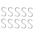 10pcs Medium Multifunctional Stainless Steel Hooks Metal S-Shaped Hook