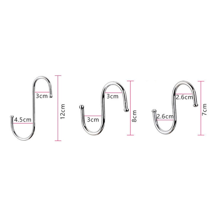 10pcs Large Multifunctional Stainless Steel Hooks Metal S-Shaped Hook