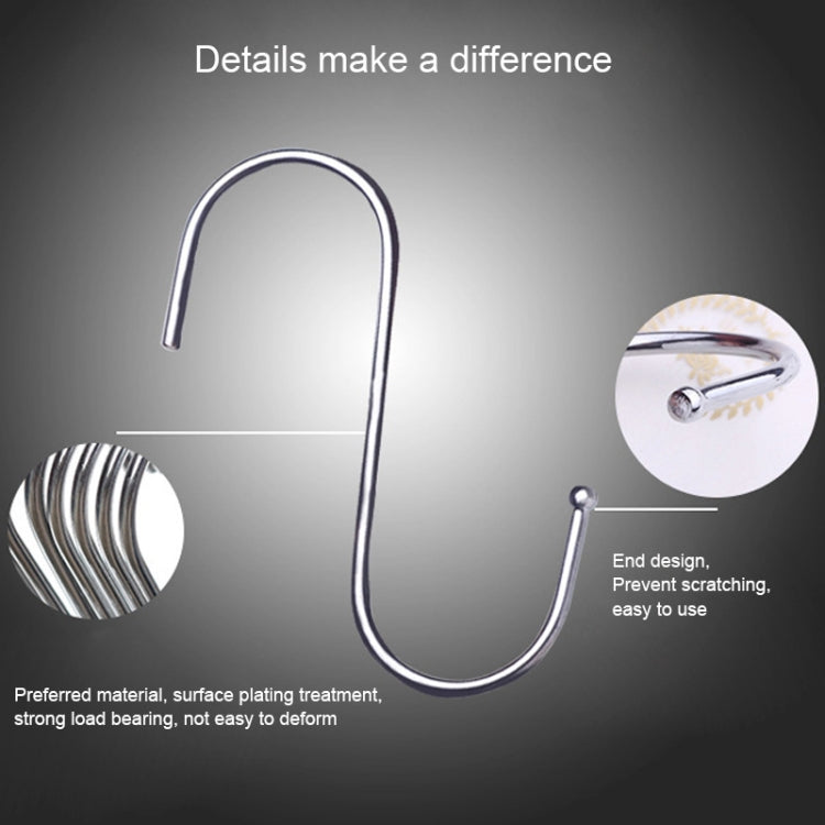10pcs Medium Multifunctional Stainless Steel Hooks Metal S-Shaped Hook