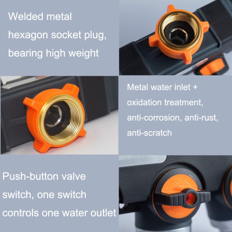 Garden Irrigation And Watering One Pass Two Faucet Water Divider With Thread European Connector
