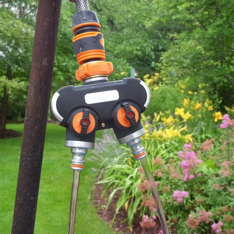 Garden Irrigation And Watering One Pass Two Faucet Water Divider With Thread European Connector
