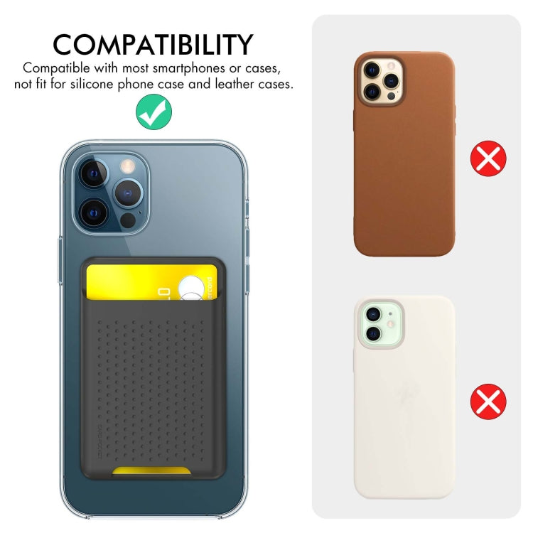 AhaStyle PT133 Adhesive Model Mobile Phone Silicone Card Case(Gray)