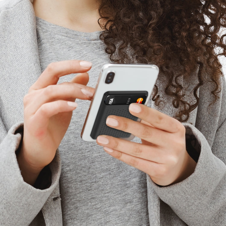 AhaStyle PT133 Adhesive Model Mobile Phone Silicone Card Case(Gray)