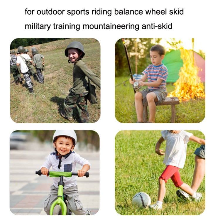 M Outdoor Riding Balance Wheel Skating Military Training Children Half-Finger Gloves(Army Green)