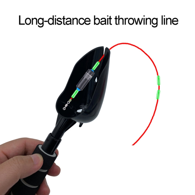 Fishing Bait Throwing Spoon Nesting Device Retractable Casting Scoop, Style: Aluminum Alloy