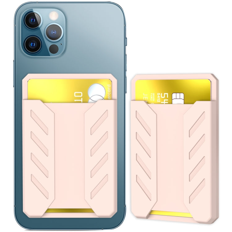 AhaStyle PT133-A-S Mobile Phone Adhesive Silicone Card Case(Pink)