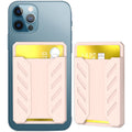 AhaStyle PT133-A-S Mobile Phone Adhesive Silicone Card Case(Pink)