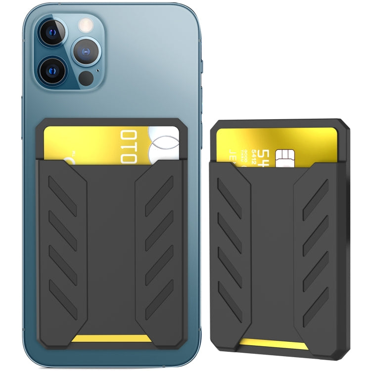 AhaStyle PT133-A-S Mobile Phone Adhesive Silicone Card Case(Black)