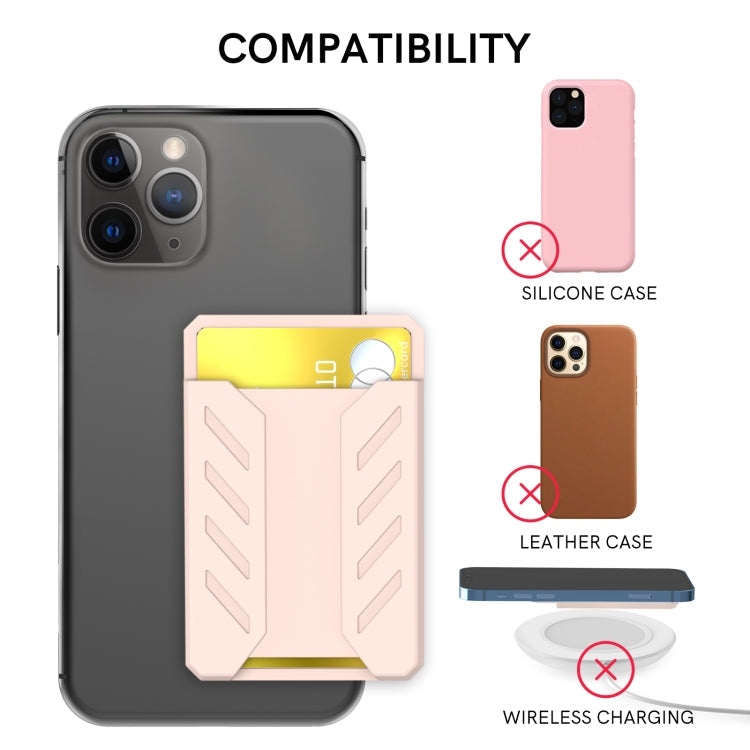 AhaStyle PT133-A-S Mobile Phone Adhesive Silicone Card Case(Pink)