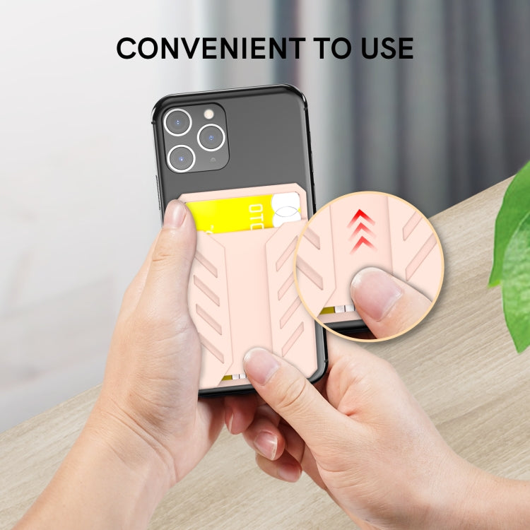 AhaStyle PT133-A-S Mobile Phone Adhesive Silicone Card Case(Pink)