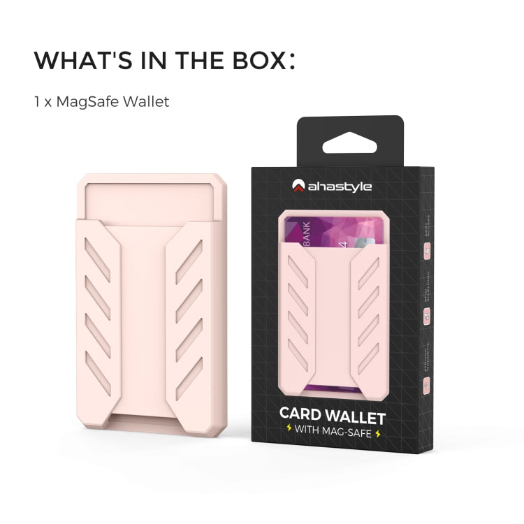 AhaStyle PT133-A-S Mobile Phone Adhesive Silicone Card Case(Pink)