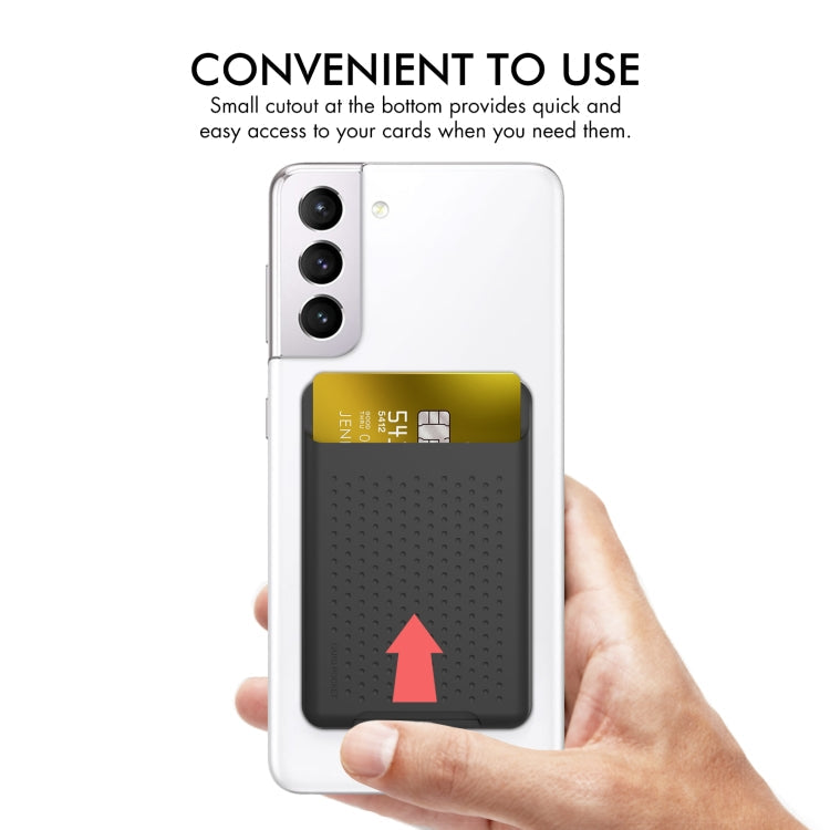 AhaStyle PT133-S Adhesive Model Mobile Phone Silicone Card Case(Midnight Blue)