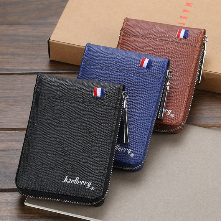 Baellerry Large-capacity Multi-card Slot Organ Card Bag Mini Zip Coin Purse(Blue)