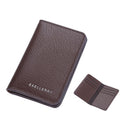 Baellerry Thin and Light Multi-card Card Bag Litchi Pattern Soft Leather Card Holder(Coffee)
