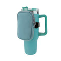 Water Cup Sided Storage Pockets With Zipper Fit For 40Oz Tumbler Single Pocket(Sky Blue)