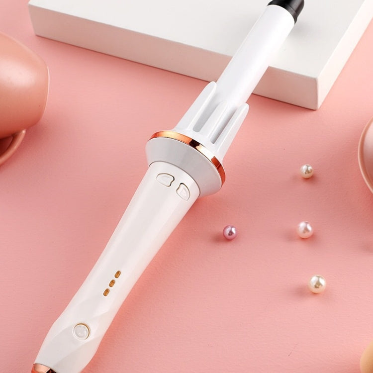 Automatic Curling Iron With Bi-Directional Rotating Ceramic Glaze Coating Hair Care, Plug: UK Plug White