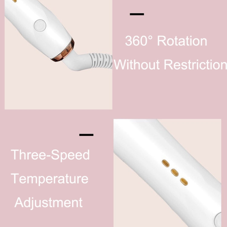 Automatic Curling Iron With Bi-Directional Rotating Ceramic Glaze Coating Hair Care, Plug: AU Plug White
