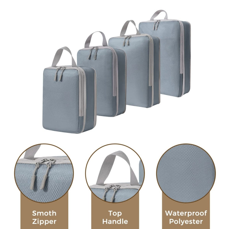 7 In 1  Compression Packing Cubes Expandable Travel Bags Luggage Organizer(Black)