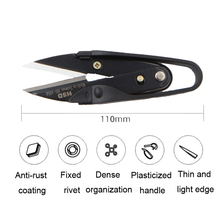 HSD HS-105A U-Shape Mini Garment Tailor Cutter DIY Embroidery Yarn Scissor