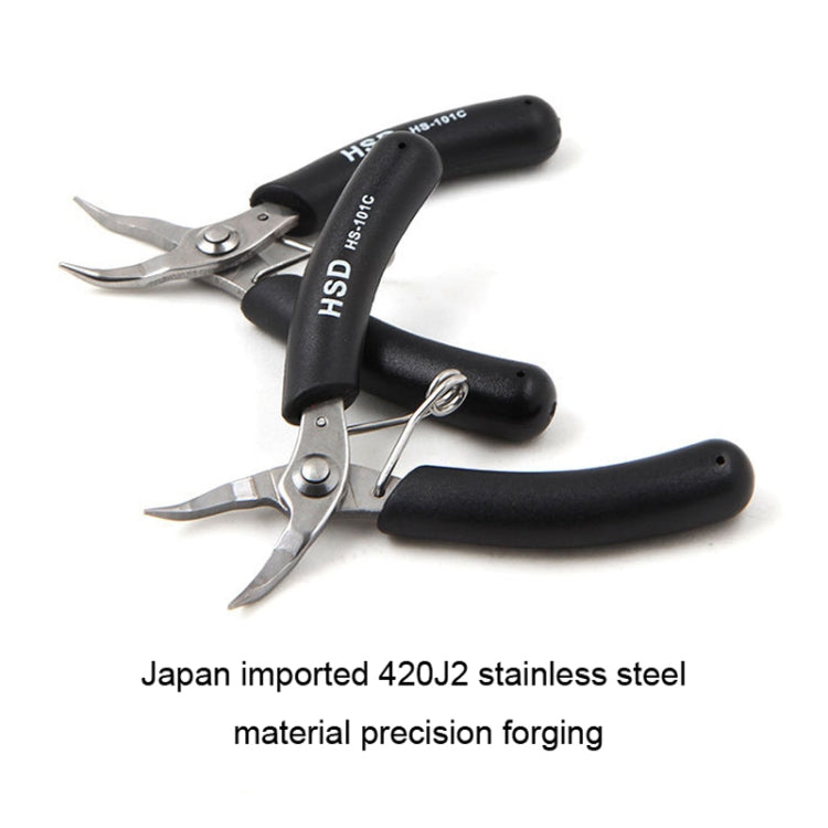 HSD HS-101C 4 inch 45 Degree Dending Mouth Mini Palm Toothless Fishing Plier Curved Nose Plier Handmade Plier